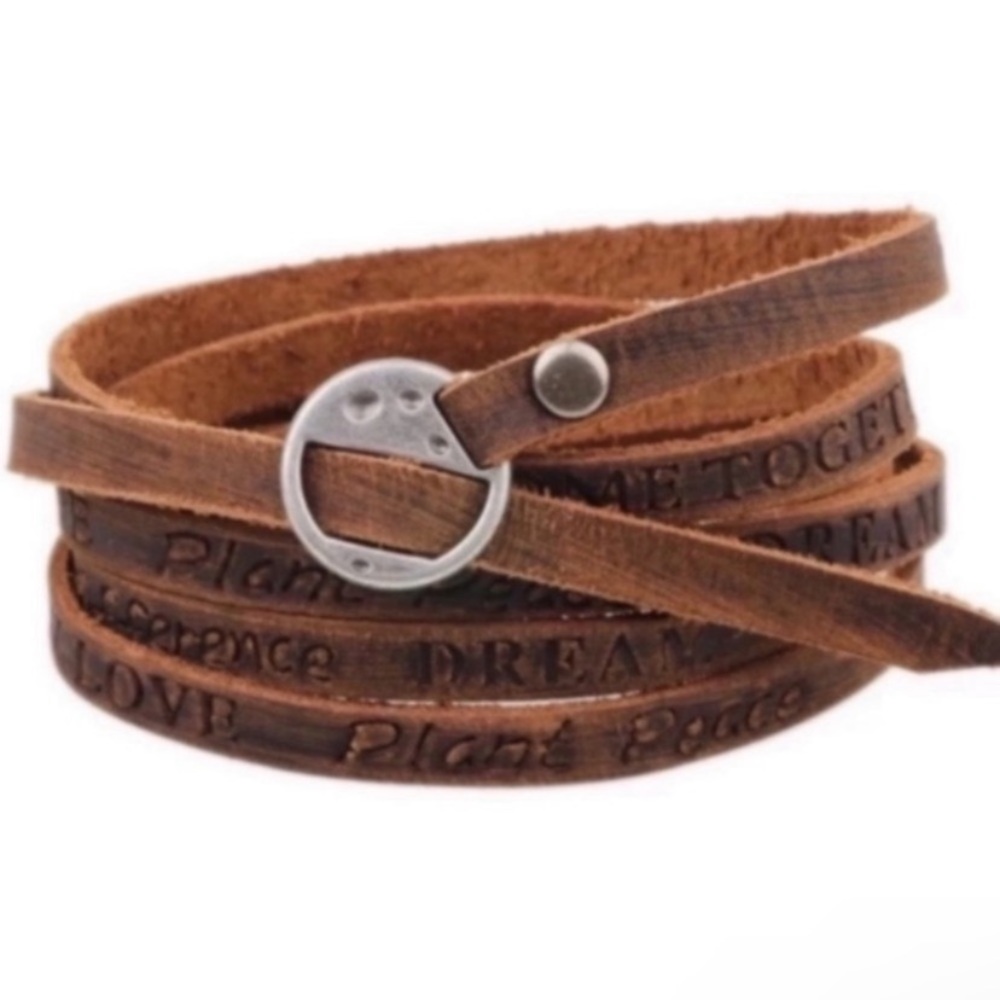 New Free Spirit Leather Wrap Bracelet